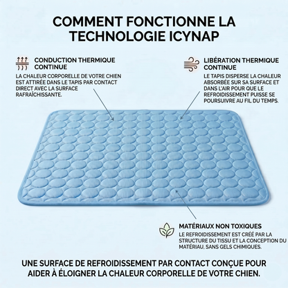IcyNap | Tapis rafraîchissant en soie glacée pour chien